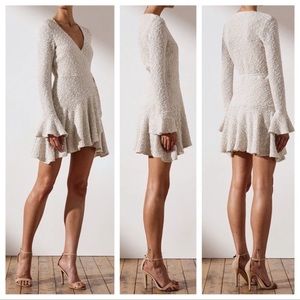 NWT Shona Joy | Hayes Frill Cuff Wrap Mini Dress